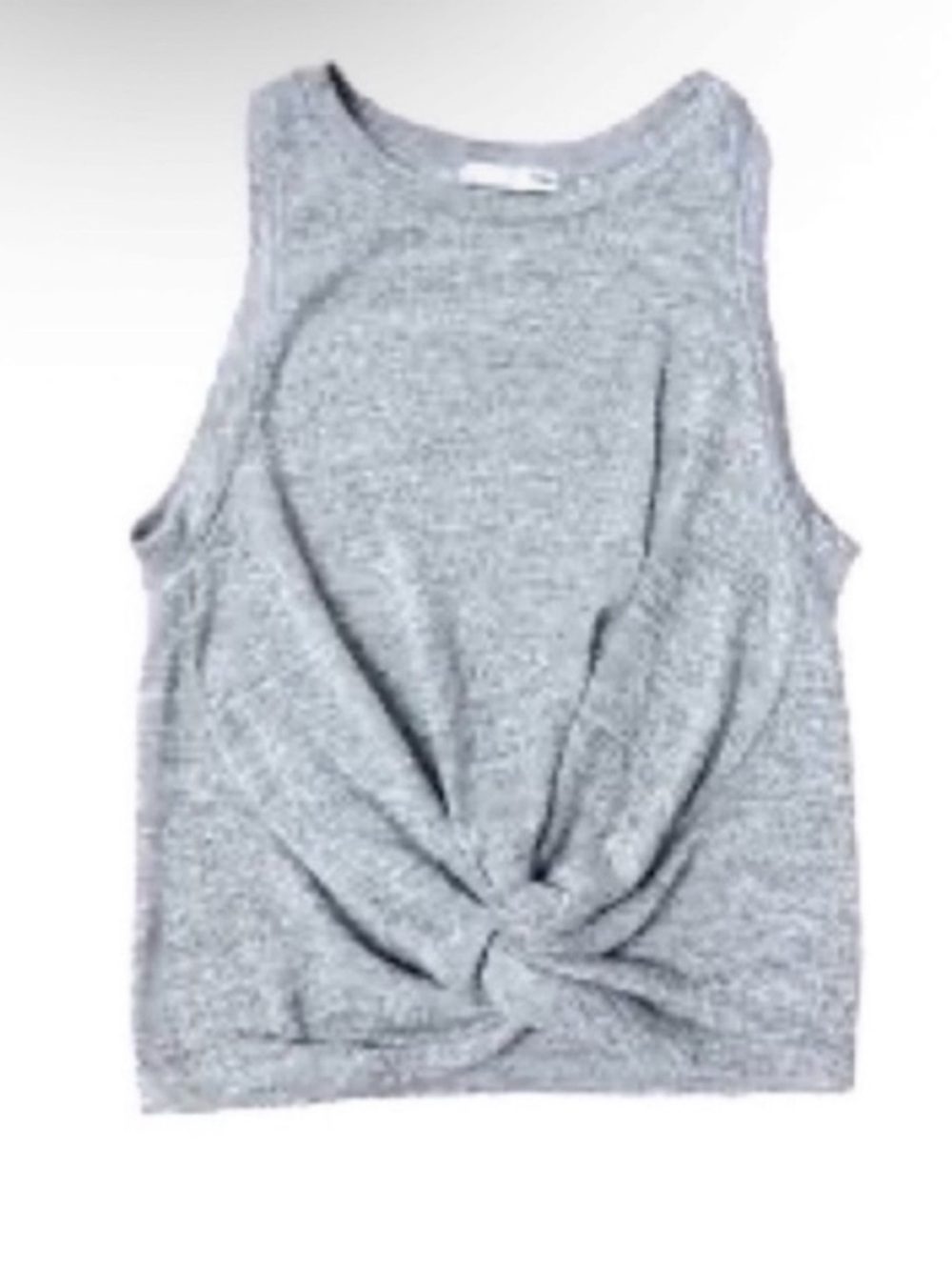 Aritzia Wilfred Free Daley Front Twist Knot Grey Tank